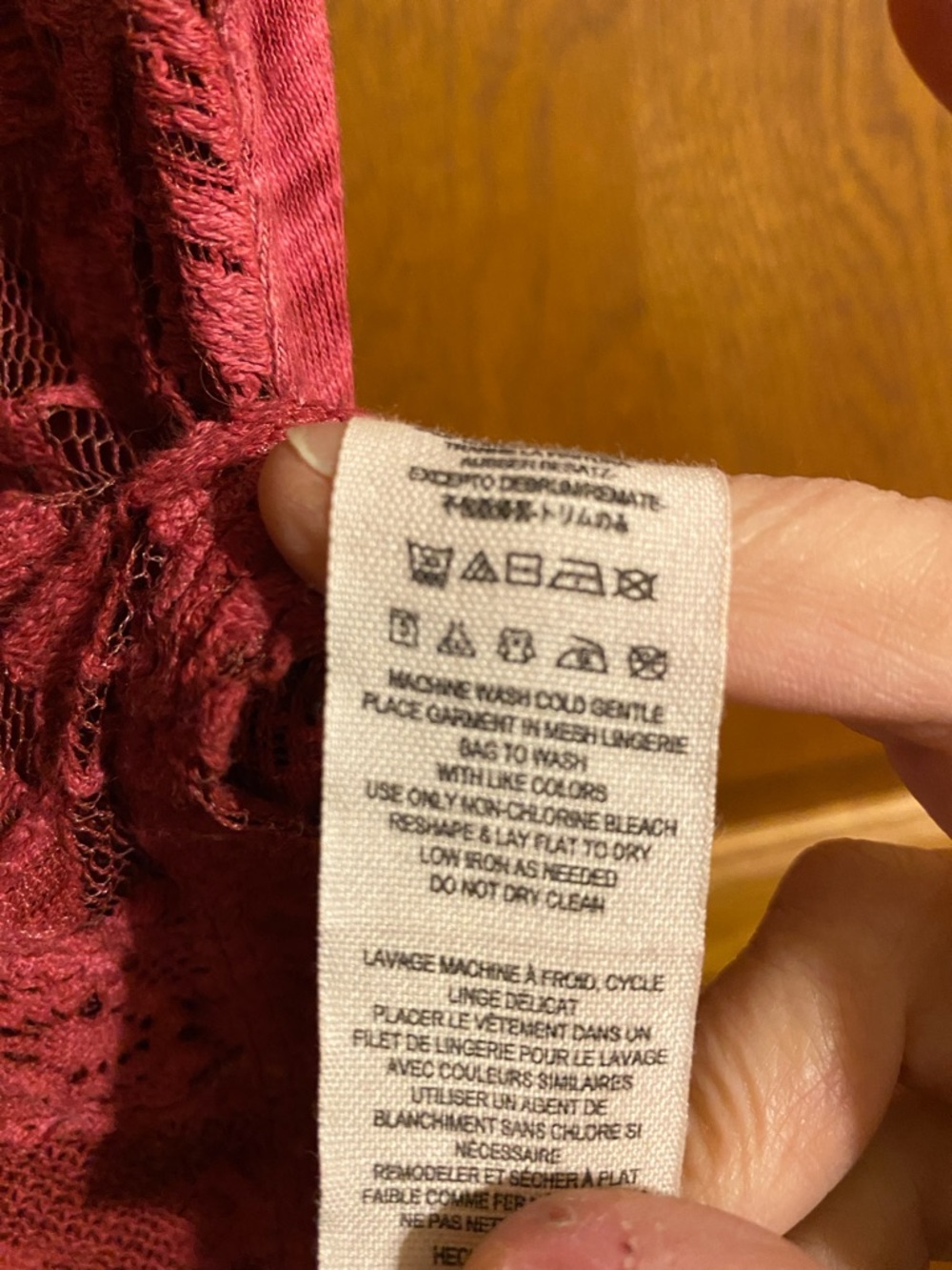 Free People Lace-Front Sleeveless Tank in Wine - Picture 5 of 7